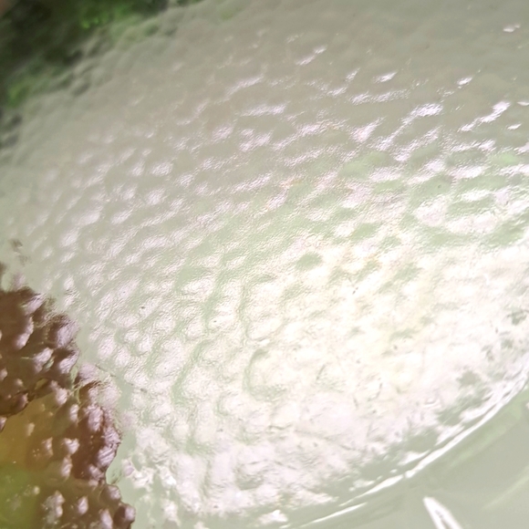 Mid-Century Modern" green 7”  "Starburst" ashtray/ trinket dish by BLENKO  USA - Picture 4 of 6